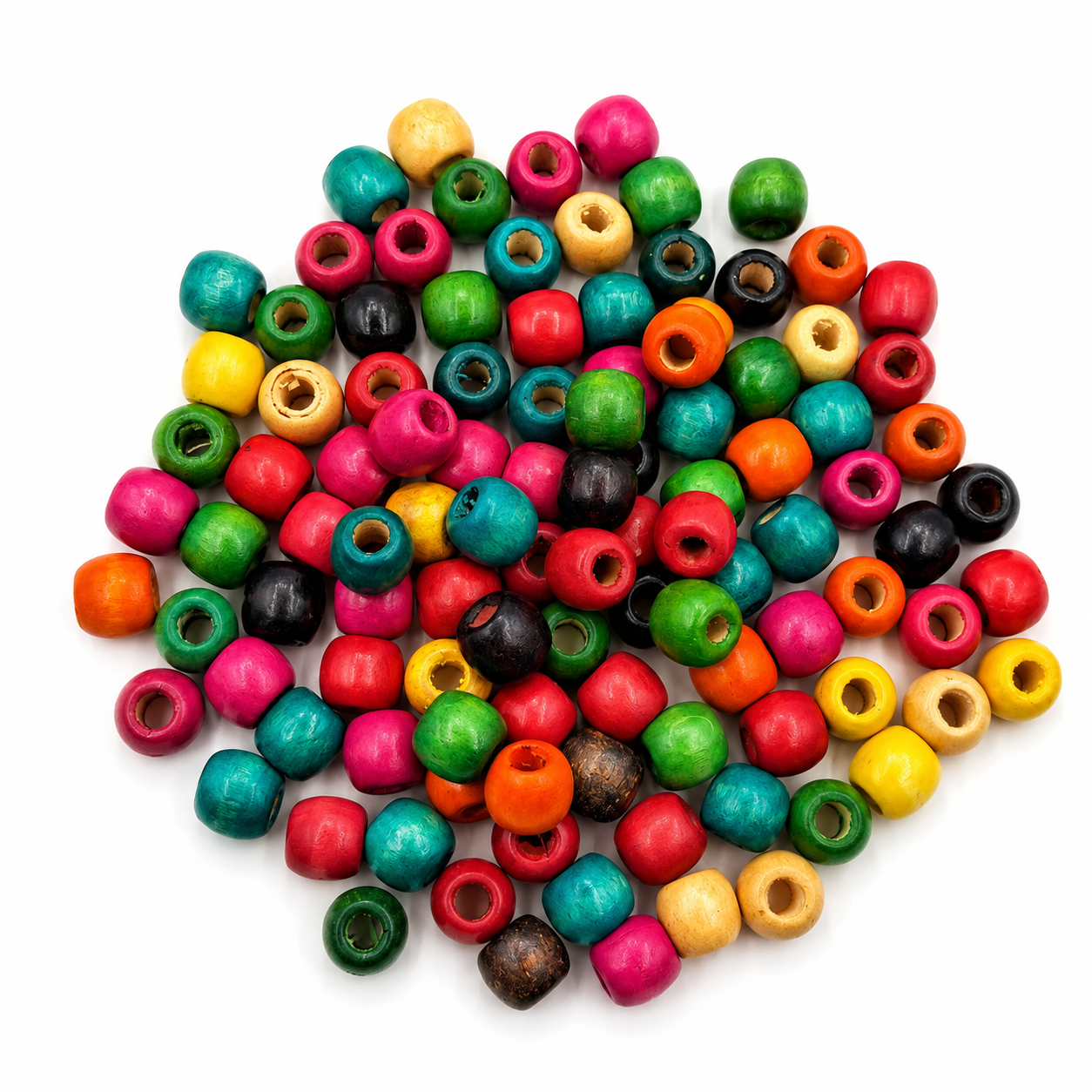 Colourful Wooden Beads (Pack of 20)