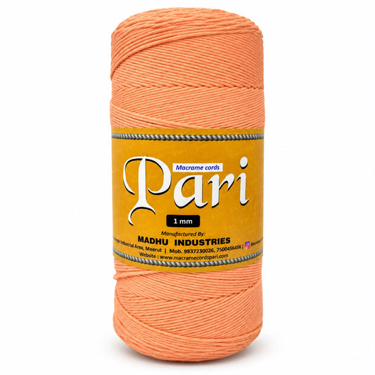 1mm Single Strand | baby  Orange | 750 Metres | 1kg Spool | Cotton | No 34