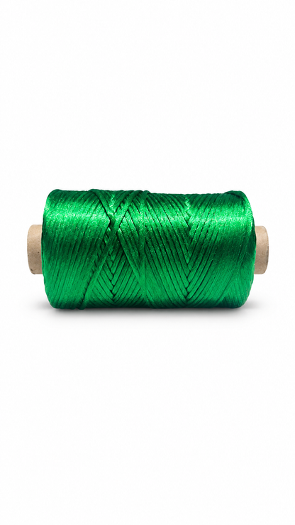 Malai Dori | Green Colour | Shiny Decorative Cord | Spool