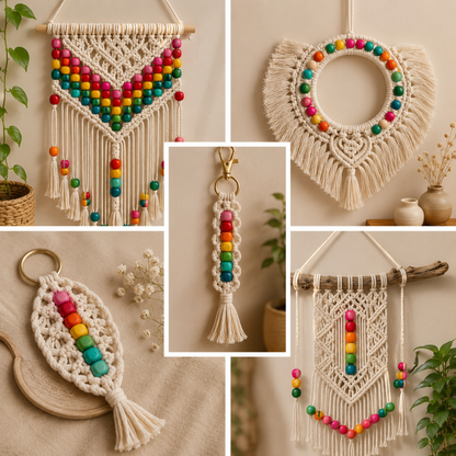 Colourful Wooden Beads (Pack of 20)