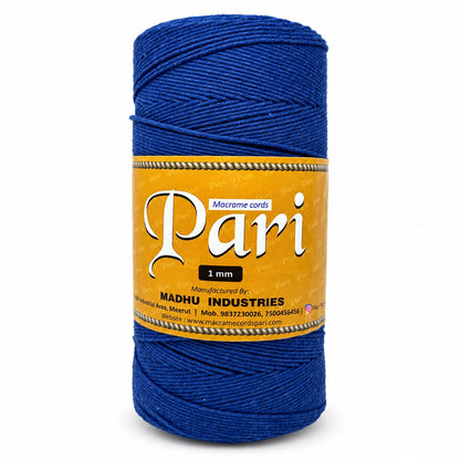 1mm Single Strand | Royal Blue | 750 Metres | 1kg Spool | Cotton | No 20