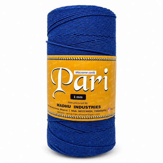 1mm Single Strand | Royal Blue | 750 Metres | 1kg Spool | Cotton | No 20