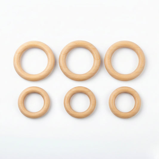 Wooden Macrame Rings