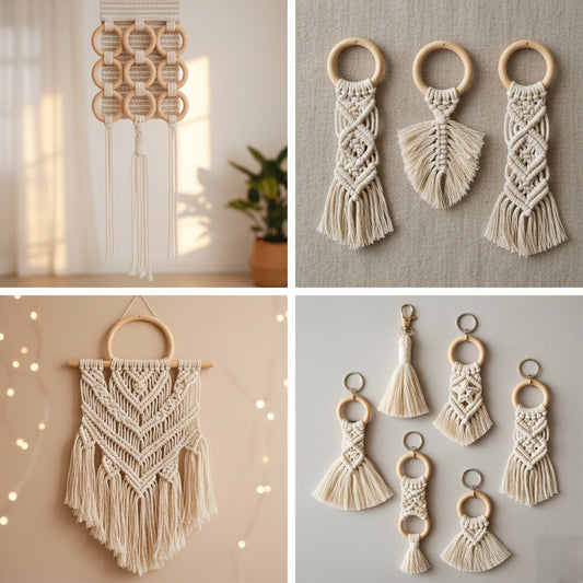 Wooden Macrame Ring
