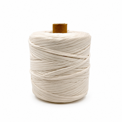 Soft TShirt Yarn Roll | 500grams | Off White Color | Perfect for Macramé, Crochet & DIY Projects