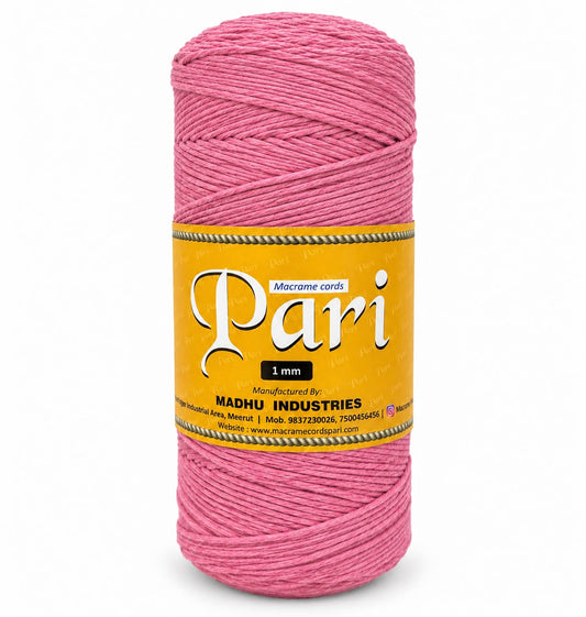 1mm Single Strand | Pink | 750 Metres | 1kg Spool | Cotton |No 33
