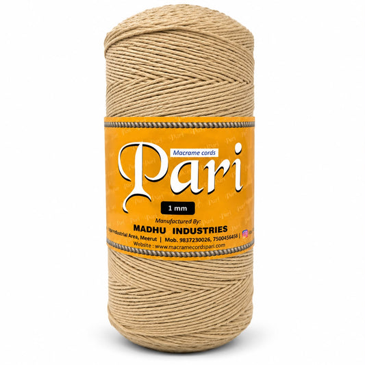 1mm Single Strand | Beige | 750 Metres | 1kg Spool | Cotton |No 30