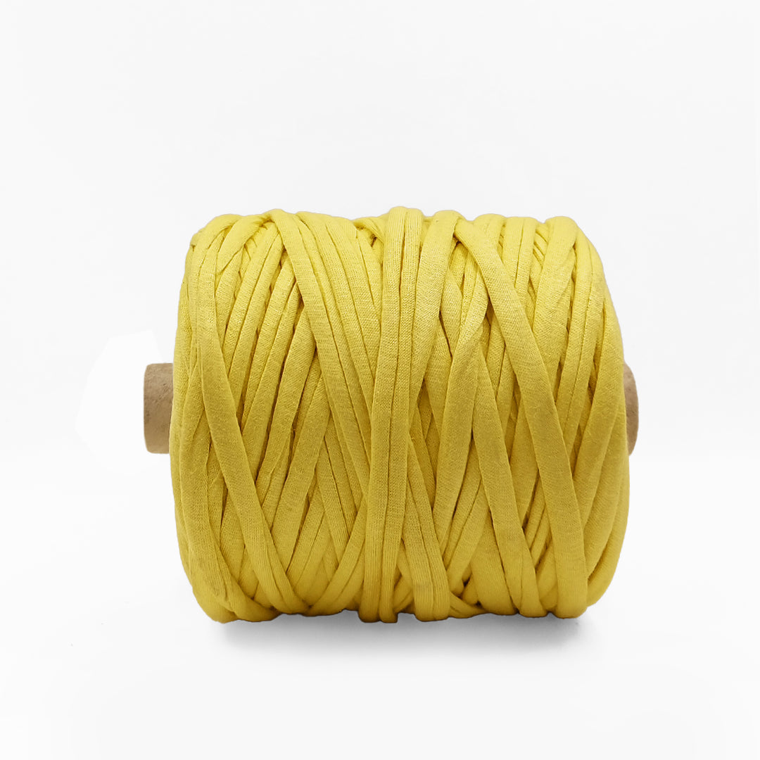 Soft TShirt Yarn Roll | 500grams | Yellow Color | Perfect for Macramé, Crochet & DIY Projects
